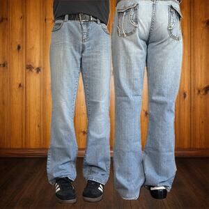 Y2K Jlo  size 15 Flare Jeans Light Wash Low Rise